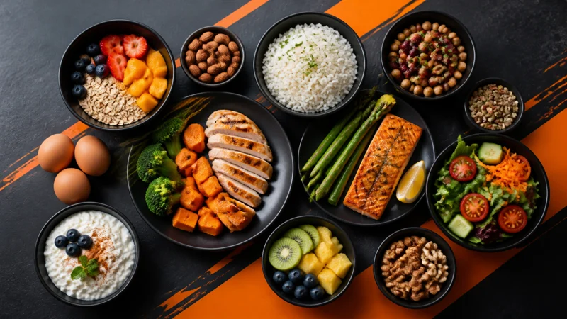 Balanced muscle-gain diet and meal plan