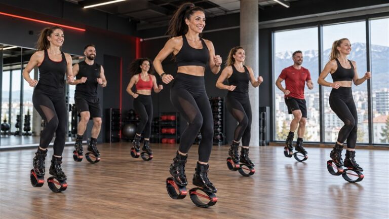 Kangoo Jumps group workout at Athletic Studentski Grad in Sofia